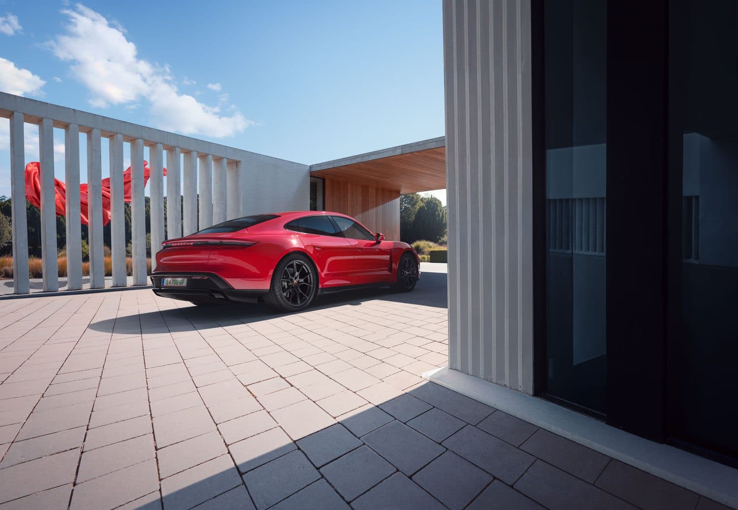 Porsche Taycan GTS — AI/CGI hybrid production, frame 1
